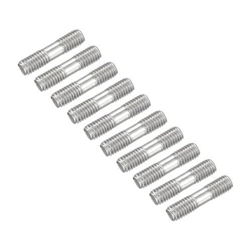 Vista 45 de METALLIXITY Tornillos de doble extremo (rosca M3, 0.787 in de longitud), 20 unidades, acero inoxidable 304, pernos de varilla roscados dobles