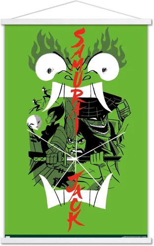 Vista 20 de Trends International Samurai Jack-Ensemble - Póster de pared, 14.725 x 22.375 pulgadas, versión enmarcada en madera de granero