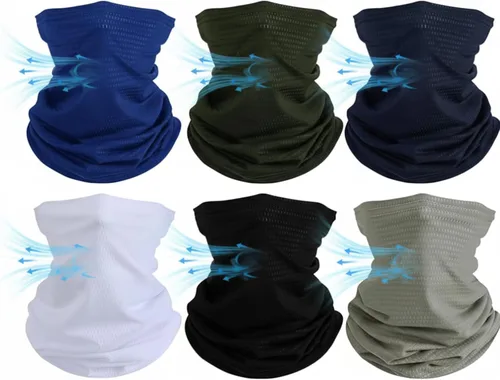Vista 18 de Geyoga Neck Gaiter Bandana Face Mask Summer UV Protection Cooling Breathable Face Mask Neck Scarf Balaclava for Men Women