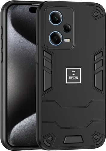 Vista 235 de Funda compatible con Redmi A1, compatible con Redmi A2 2 en 1 [PC dura + TPU], funda de teléfono negra