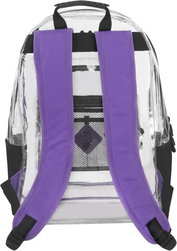 Vista 4 de Summit Ridge Mochila transparente impermeable aprobada para estadios, resistente con soporte para botella de agua para viajes, hombres, mujeres