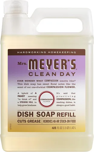 Vista 9 de MRS. MEYER'S CLEAN DAY - Repuesto de jabón líquido para platos, albahaca, 48 onzas líquidas
