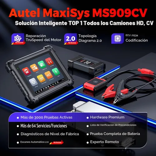 Vista 2 de Autel MaxiSys MS909CV, 2026 - Escáner diesel inteligente de alta resistencia