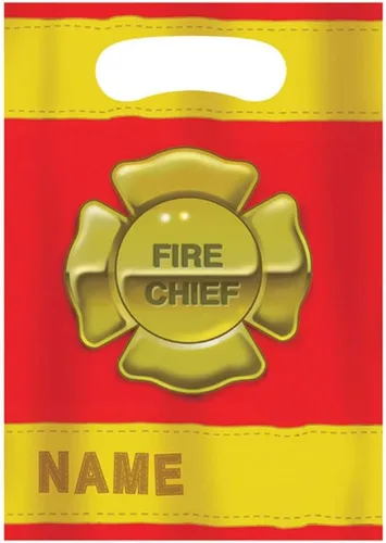 Vista 2 de Creative Converting 8 bolsas de botín de bomberos para fiestas