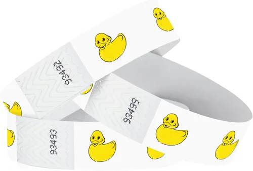 Vista 12 de 500 Wristco Blue Penguins - Pulseras Tyvek de 3/4 pulgadas - Pulseras de papel para eventos