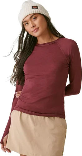 Vista 10 de BASS OUTDOOR Camisa de manga larga de punto activo para mujer Negro jaspeado