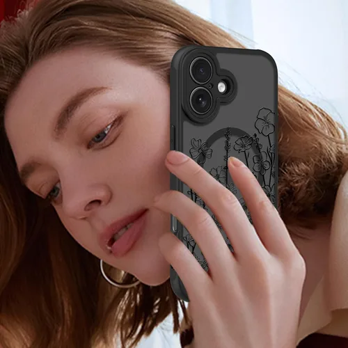 Vista 132 de KANGHAR - Funda compatible con iPhone 11, diseño de leopardo negro, textura de neumático antideslizante, a prueba de golpes, funda protectora