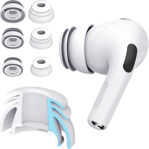 Vista 12 de Almohadillas Premium de múltiples pestañas para AirPods Pro 1 y 2 (X-Pequeño) – Siempre se ajustan, nunca se deslizan