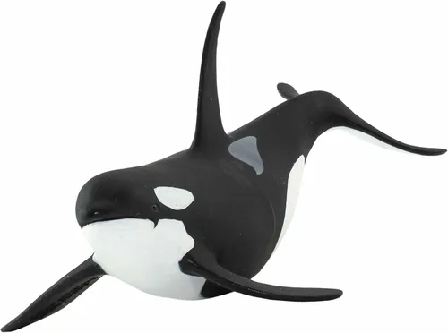 Vista 7 de Safari Ltd. Figura de orca Wild Safari Sea Life - Figura realista de modelo de ballena asesina de 6 pulgadas, juguete educativo para niños y niñas a