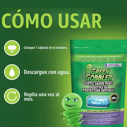 Vista 7 de Green Gobbler Paquetes para resolver problemas sépticos – Suministro para 6 Meses (App recordatoria de Green Gobbler)