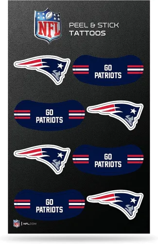 Vista 30 de Rico Industries NFL Footbal Peel & Stick Temporary Tattoos - Eye Black - Game Day Approved!