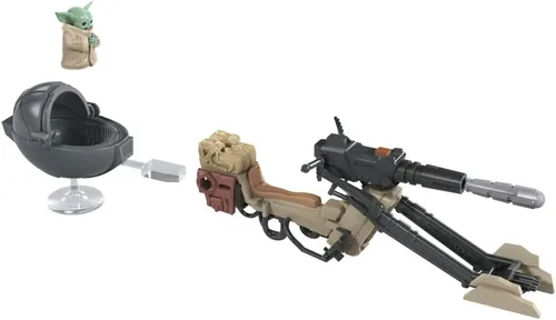 Vista 2 de Star Wars Hasbro Mission Fleet Expedition Class The Mandalorian The Child Battle for the Bounty Figuras y vehículo, multicolor (E96785L2)