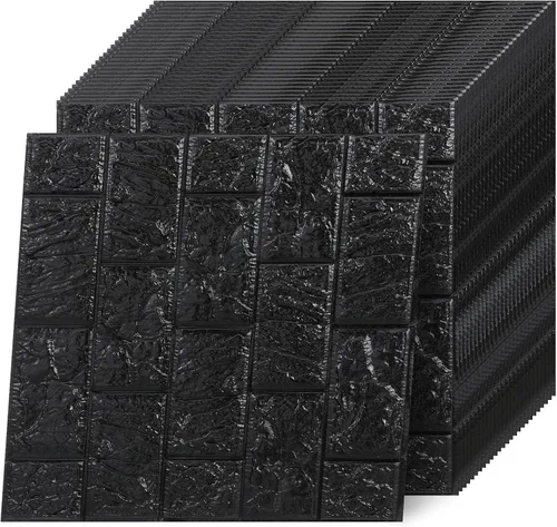 Vista 8 de 30 piezas de paneles de pared 3D para despegar y pegar, papel pintado de ladrillo blanco autoadhesivo impermeable, paneles de pared de ladrillo