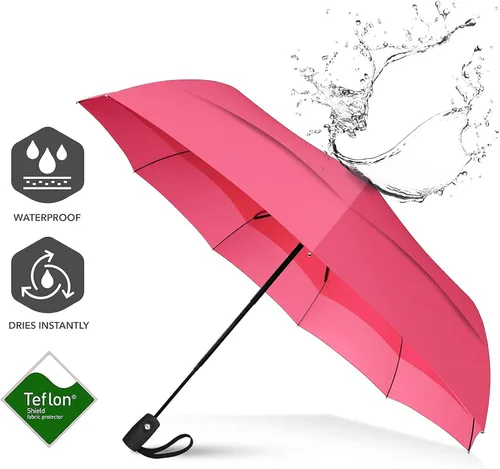 Vista 6 de Repel Umbrella Inverted Umbrella for Rain - Windproof Reverse Umbrella w 8 Fiberglass Reinforced Ribs - Easy OpenClose Upside Down Umbrella - Large