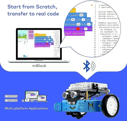 Vista 8 de Makeblock Paquete de kit de robot mBot + control remoto