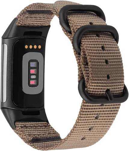 Vista 8 de Abanen Bandas de nailon para Fitbit Charge 6 / Charge 5, correa de nailon tejido de secado rápido con cierre de anillo de acero inoxidable ajustable