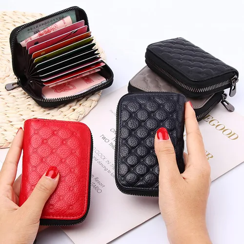 Vista 5 de AKFSINSB cartera para mujer, Doft Rojo, Cartera