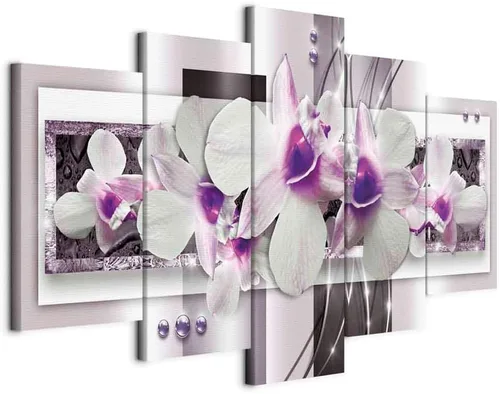 Vista 44 de Lienzo decorativo con impresión artística de diseño de orquídea de Artgeist Orquídea #01