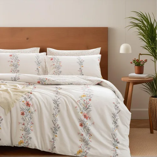 Vista 28 de SLEEPBELLA Juego de funda de edredón de algodón de 600 hilos, juego de ropa de cama (individual, azul-paisley)