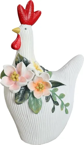Vista 14 de Escultura decorativa de gallo para jardín (gallina negra)