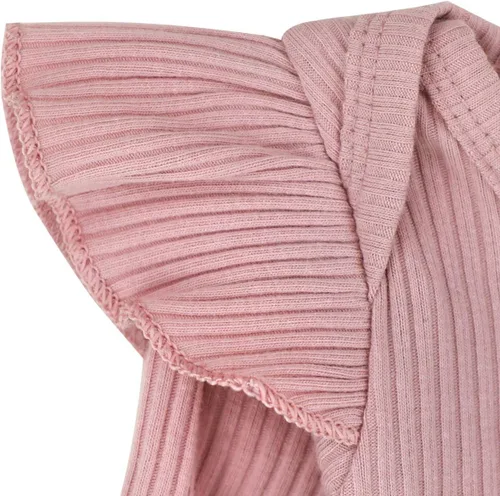 Vista 5 de KANGKANG Ropa de bebé recién nacida, mameluco acanalado con mangas con volantes + pantalones florales + diadema lindo traje de bebé niña 3 piezas