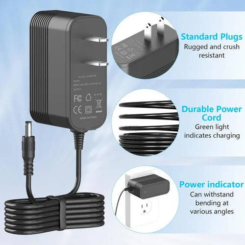 Vista 4 de Cargador de 36 V para batería de 29.6 V Reemplazo de aspiradora para MOHOMO Nova V5 y UNINELL UV5 29.6V Batería Aspiradora Adaptador Cargador