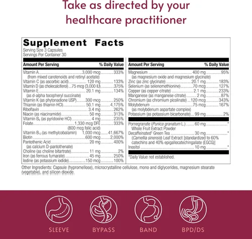Vista 4 de Bariatric Advantage Ultra Multivitamínico con Hierro – Ultra Multi con Hierro – Formato de Cápsula Multivitamínico – Proporciona Complejo Completo