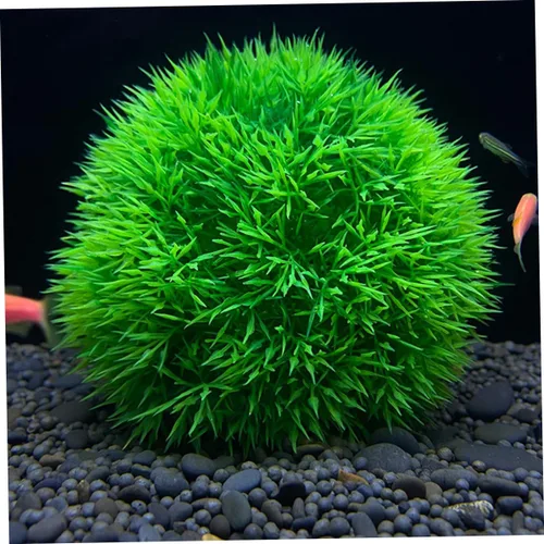 Vista 6 de Plantas artificiales para pecera, plantas artificiales, 6 unidades, césped artificial, color verde, plástico, decoración del hogar, planta