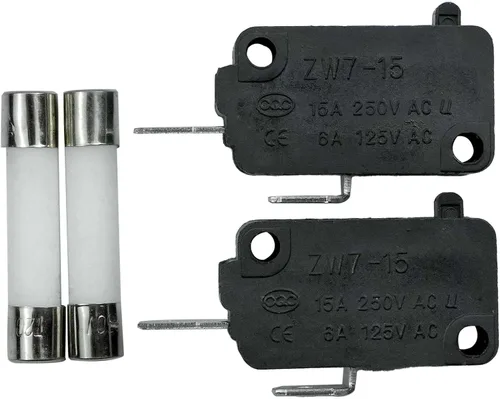 Vista 2 de WB24X10204 - Interruptor de puerta de microondas y fusibles de cerámica de soplado lento compatibles con microondas GE Hotpoint Reemplazo AP5790848