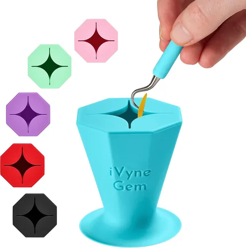 Vista 8 de iVyne Gem - Colector de desechos de vinilo con succión y soporte para herramientas de deshierbe para vinilo (negro)