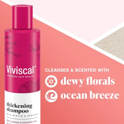 Vista 4 de Viviscal Paquete: Champú Espesante Cabello 8.5 fl oz y Suero 1.7 fl oz