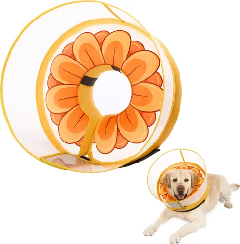 Vista 22 de Collar inflable para perro con forma de cono de perro con forma de dona de cuello suave mejorada antilamer para perros y gatos, collar de cono