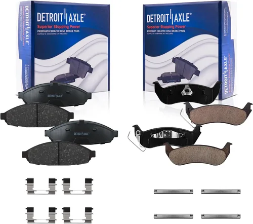 Vista 89 de Detroit Axle - Pinza de disco del lado del acompañante + pastillas de freno de cerámica de repuesto para Lexus HS250H Toyota RAV4 Prius V Scion xB