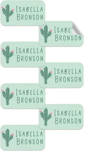 Vista 13 de Label Daddy Etiquetas de nombre personalizadas para niñas, etiquetas de nombre impermeables de tamaño individual para niños, sin planchado y Mariposa