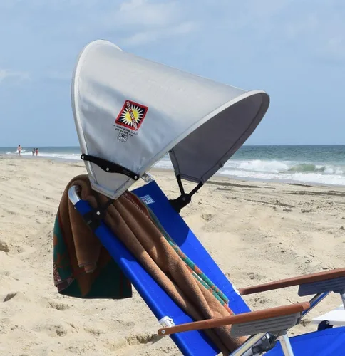 Vista 4 de Rio Beach MyCanopy - Silla personal con bloqueo solar total, color gris