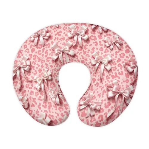 Vista 29 de Jeiento Christmas Nursing Pillow Case Black Snowflake Pink Bow Nursing Covers for Breastfeeding Pillows Soft Comfortable Slipcover for Boy and Girl