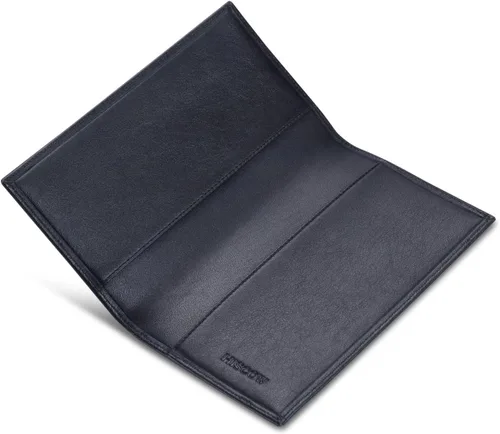 Vista 3 de HISCOW Funda minimalista para chequera, cuero de grano completo