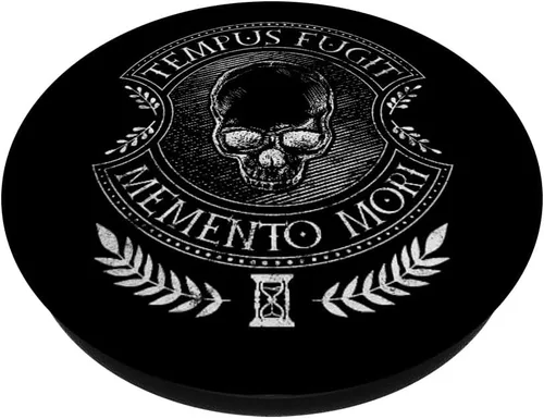 Vista 2 de Dichos latinos - Tempus Fugit Memento Mori PopSockets Swappable PopGrip