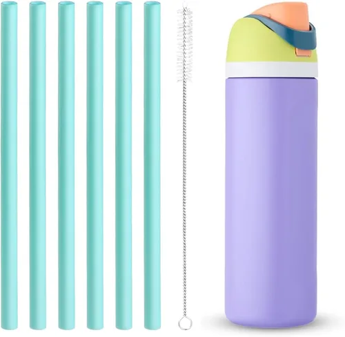 Vista 2 de Pajitas de repuesto compatibles con botella de agua Owala FreeSip de 40 onzas, apta para Bubba Trailblazer, botella de vacío radiante de 40 onzas