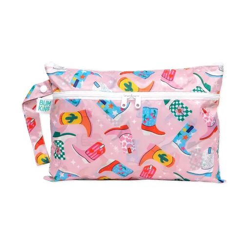Vista 12 de Bumkins Bolsa Húmeda Colgante Impermeable Grande para Bebé, Lavandería, Ropa Sucia, Viajes, Traje de Baño, Pañales de Tela, Piscina, Toallas