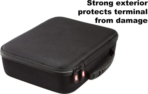 Vista 4 de 2TUFF Estuche cuadrado para lector – Se adapta a cargador de terminal cuadrado y 4 rollos de papel de recibo de lector de tarjetas – Estuche