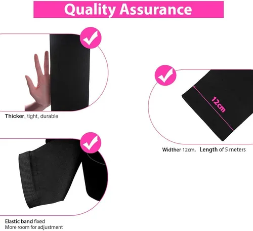 Vista 5 de Silueta Perfecta Faja Moldeadora y reductora para mujer, Envoltura de cintura, Faja Recuperación Posparto, Cinturón de Sauna., Negro
