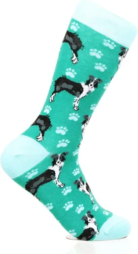 Vista 2 de Calcetines de vestir divertidos y cómodos de algodón coloridos, unisex, con patrón de perro