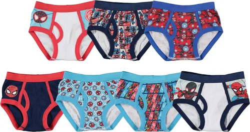 Vista 10 de Spiderman Ropa interior exclusiva de superhéroes para niños pequeños con Iron Man, Hulk y más 2/3t & 4t Paquete de 7 calzoncillos Spidey Multi-Hero