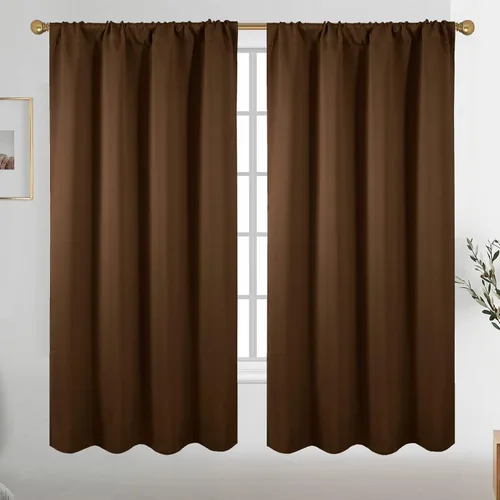 Vista 12 de Diraysid Cortinas opacas beige para dormitorio y sala de estar, cortinas con aislamiento térmico para oscurecer la habitación, 42 x 63 pulgadas, 2