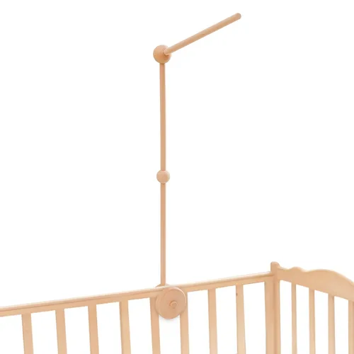Vista 13 de let's make Brazo móvil para cuna de bebé, soporte de madera para cuna de bebé, altura ajustable para colgar cuna de bebé, accesorio para decoración