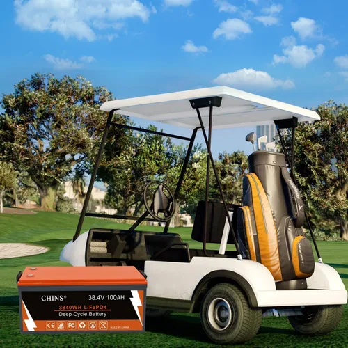 Vista 6 de CHINS 36V Batería Bluetooth LiFePO4 para carrito de golf, con BMS de 200A, incluye cargador de litio de 36V 25A y monitor, corriente máxima