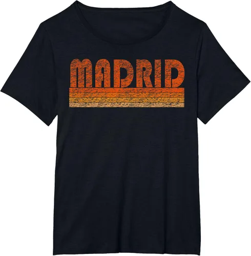 Vista 70 de clásico Retro Madrid playera, hombre 3XL, Asphalt Negro