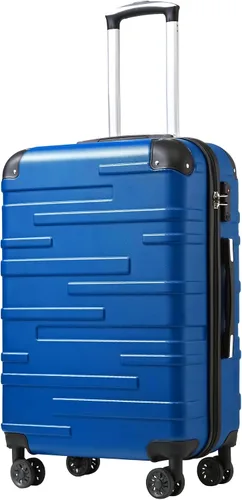 Vista 13 de Coolife Maleta extensible (solo 28") con cerradura TSA Spinner 2-Gris