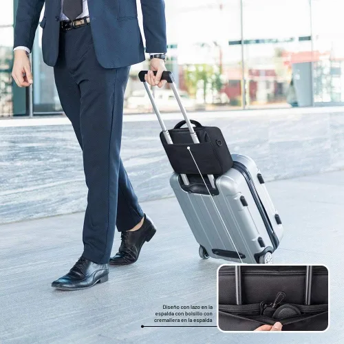 Vista 5 de Funda para proyector, bolsa de transporte de viaje para proyector, dimensión interna de 14.5 x 10.6 x 3.9 pulgadas con correa de hombro ajustable